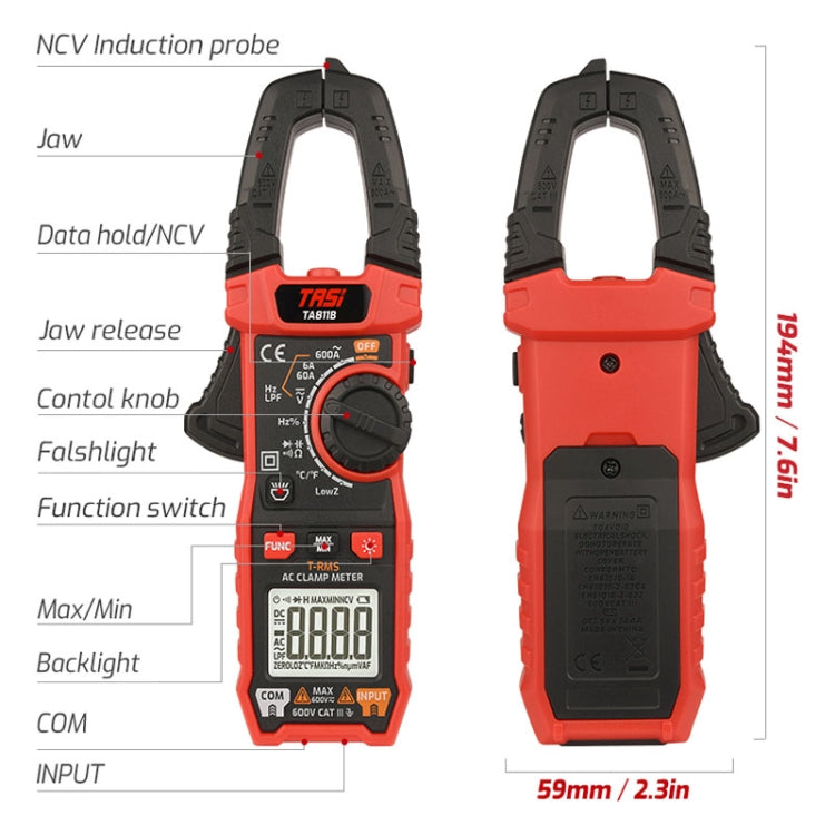 Clamp Meter High Accuracy AC DC Voltage Ammeter