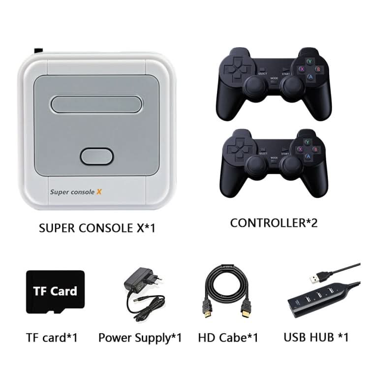 Wireless 4K HD 3D Double Game Console Box, EU Plug Reluova