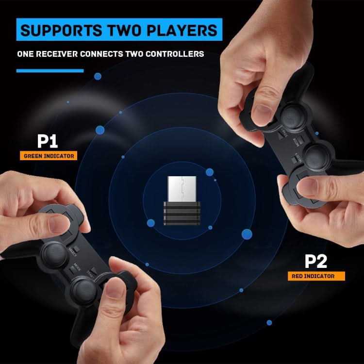 Wireless 4K HD 3D Double Game Console Box, EU Plug Reluova