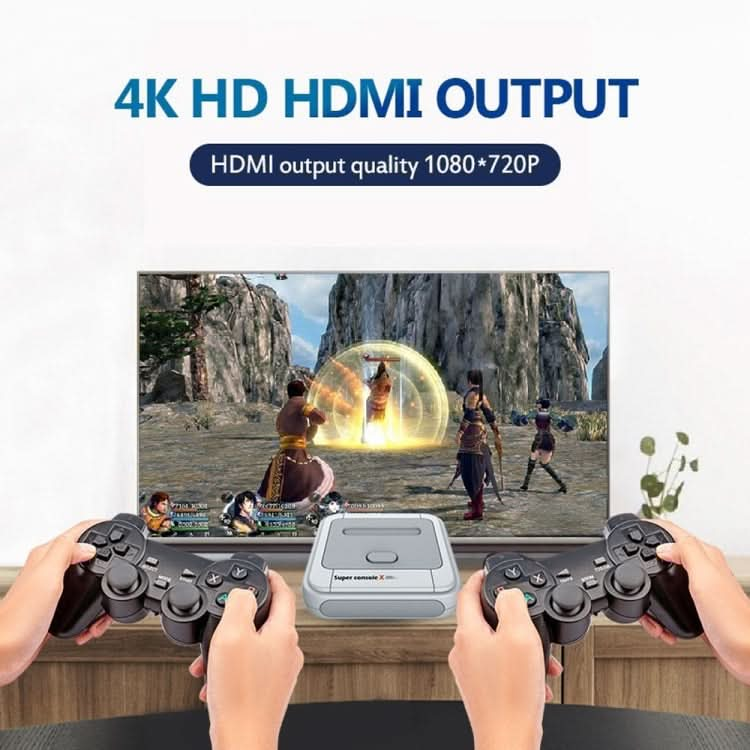 Wireless 4K HD 3D Double Game Console Box, EU Plug Reluova