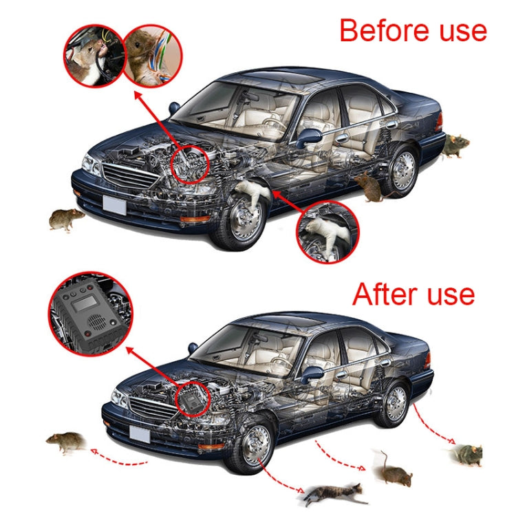 SJZ-021 Car Ultrasonic Rat Repeller Car Engine Mouse Repellent My Store