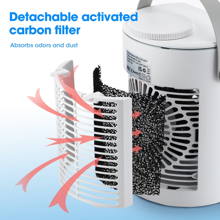 CF008 Mini Household Humidification Spray Air Cooler USB Plug-in Portable Air Conditioner Fan Reluova