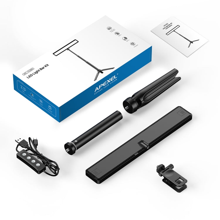 APEXEL APL-FL06 Portable Square Strip Live Video Conferencing Fill Light Reluova