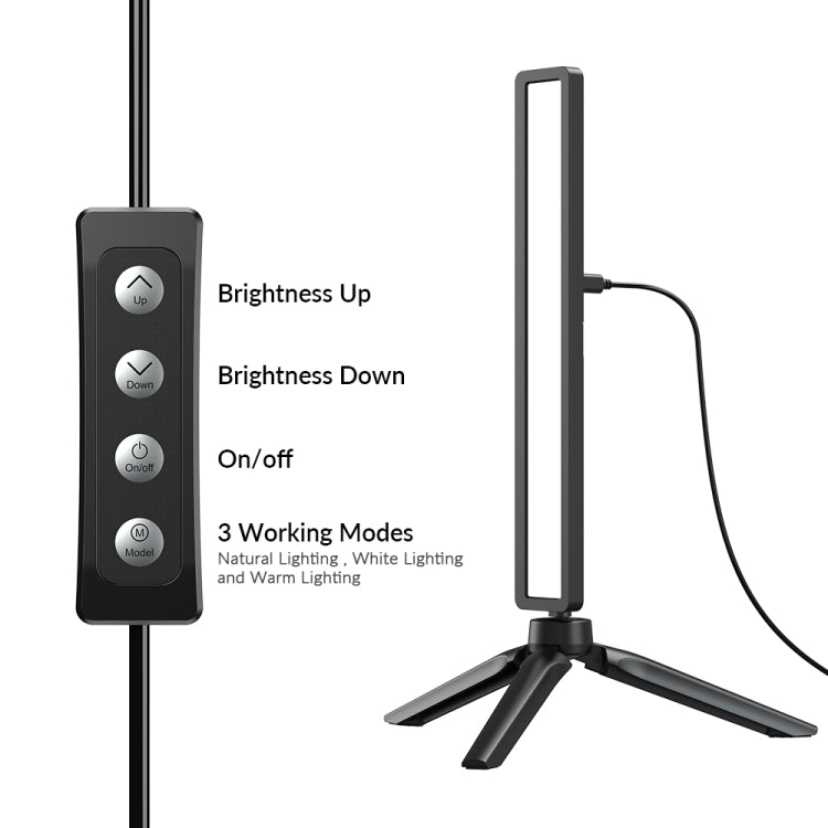 APEXEL APL-FL06 Portable Square Strip Live Video Conferencing Fill Light Reluova