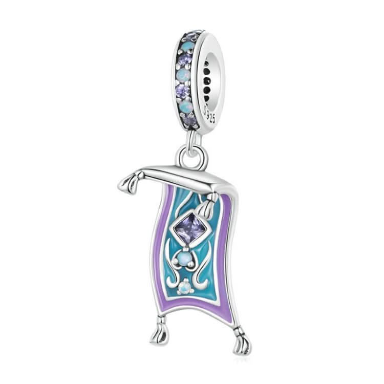 S925 Sterling Silver Blue Purple Magic Carpet DIY Pendant Bracelet Accessories Loose Beads Jewelry Reluova