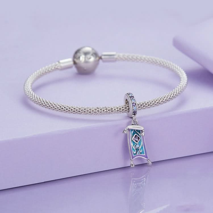 S925 Sterling Silver Blue Purple Magic Carpet DIY Pendant Bracelet Accessories Loose Beads Jewelry Reluova