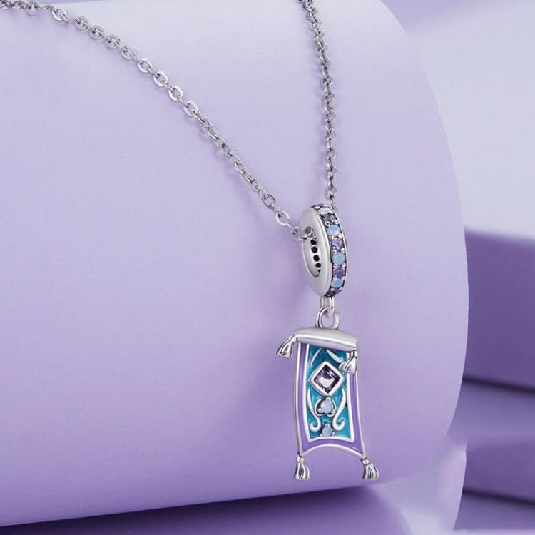 S925 Sterling Silver Blue Purple Magic Carpet DIY Pendant Bracelet Accessories Loose Beads Jewelry Reluova