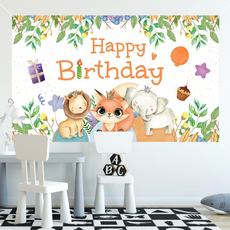 Animal Birthday Theme Backdrop Cloth Party Decoration