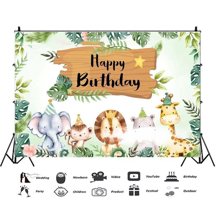 Animal Kids Birthday Party Backdrop Cloth Tapestry Decoration Backdrop Banner Cloth