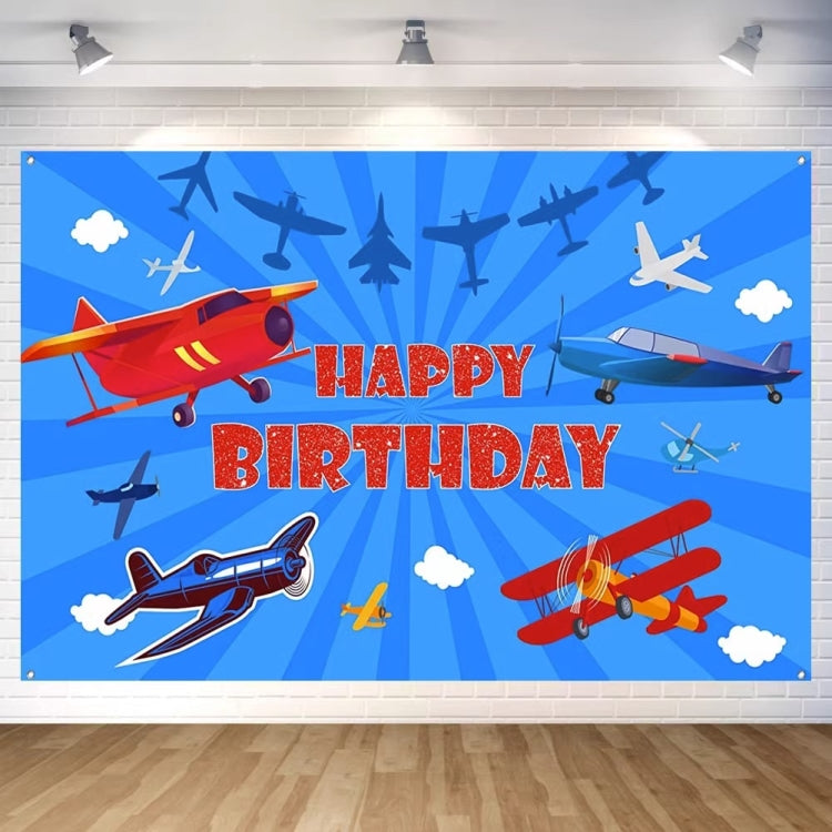 Airplane Theme Birthday Background Cloth Children Birthday Party Decoration Photography Background