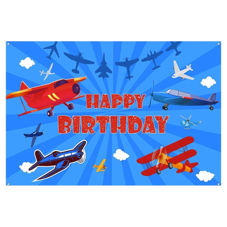 Airplane Theme Birthday Background Cloth Children Birthday Party Decoration Photography Background My Store