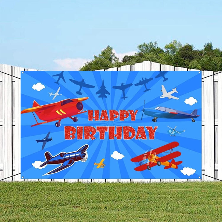 Airplane Theme Birthday Background Cloth Children Birthday Party Decoration Photography Background My Store