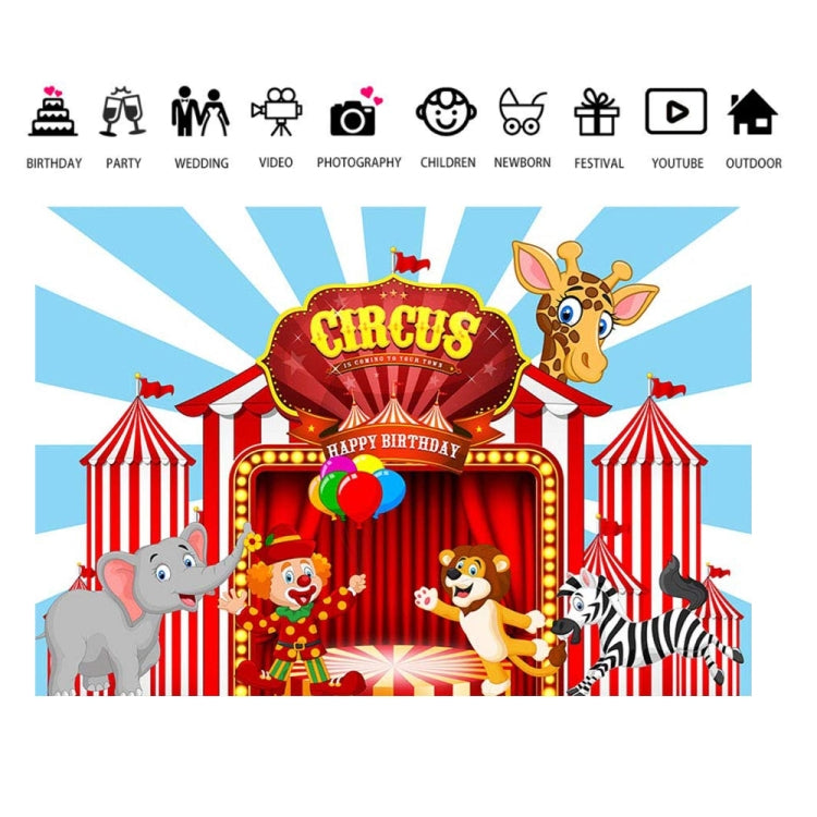 Circus Backdrop Carnival  Party Decorations Banner For Birthday