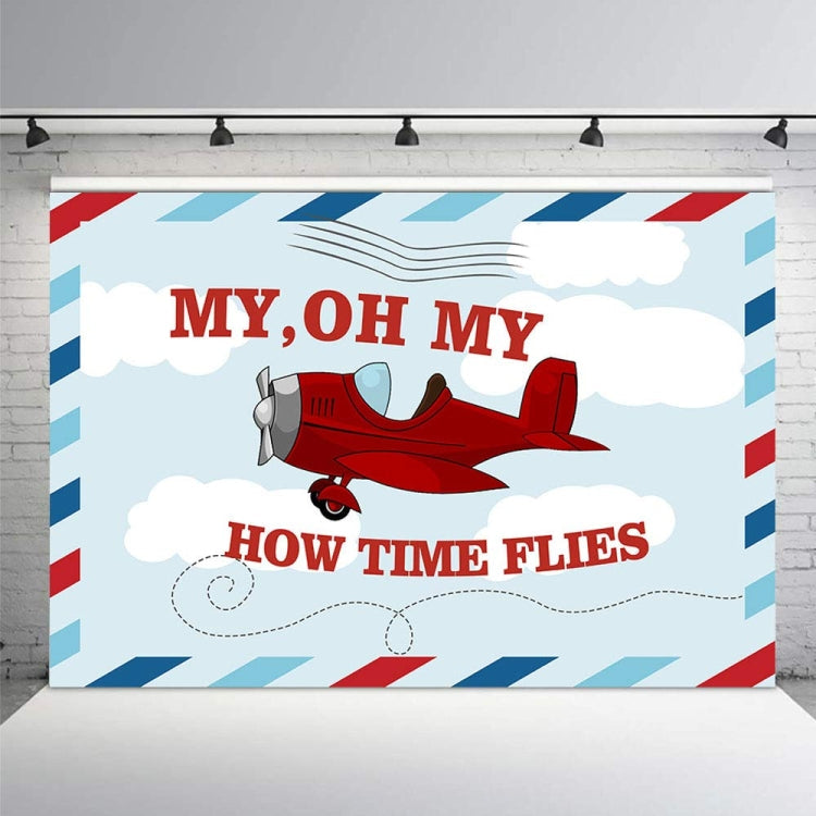 Cartoon Small Aircraft Children Birthday Background Cloth