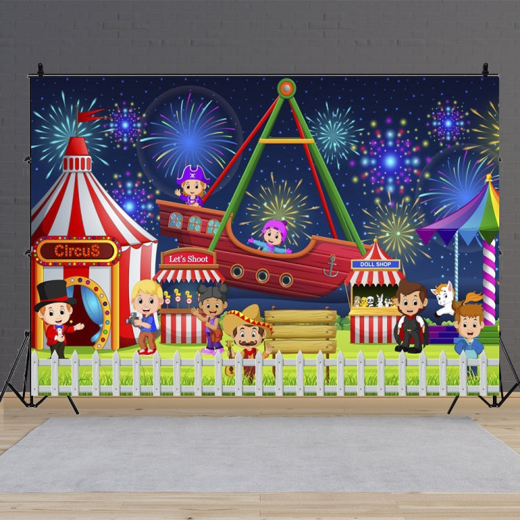 150 x 100cm Circus Amusement Park Ferris Wheel Photography Background Cloth