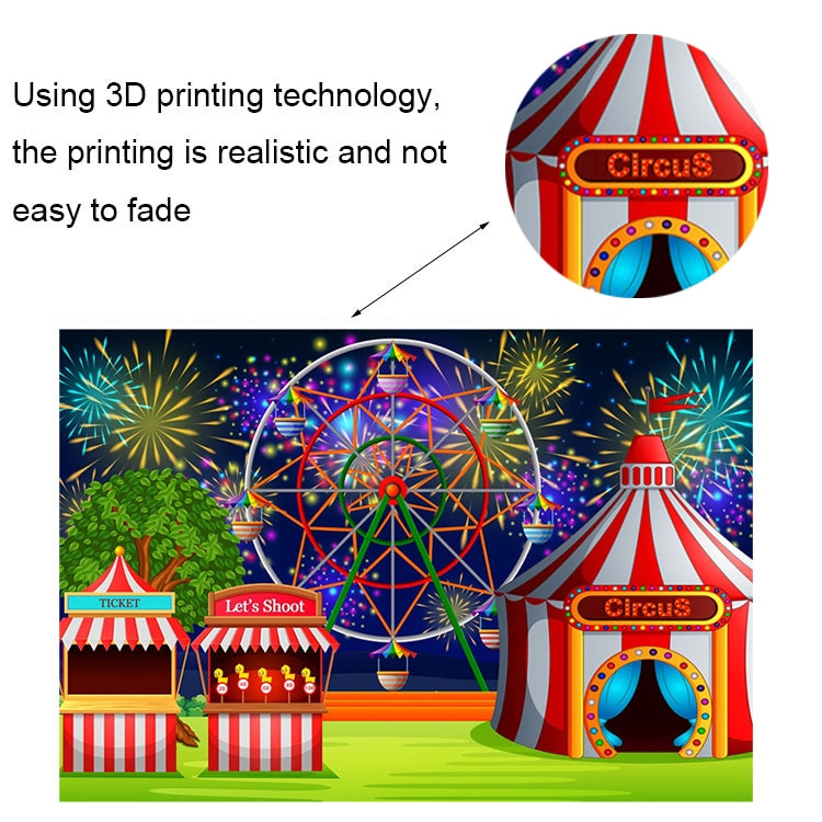 150 x 100cm Circus Amusement Park Ferris Wheel Photography Background Cloth