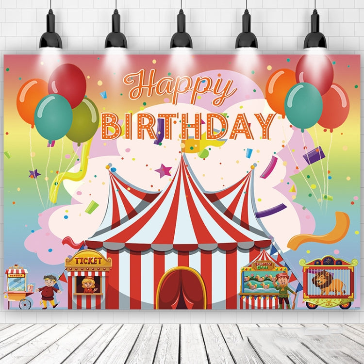 Children Birthday Background Cloth Carnival Gay Party Birthday Theme Background Banner Circus Background Hanging Flag My Store