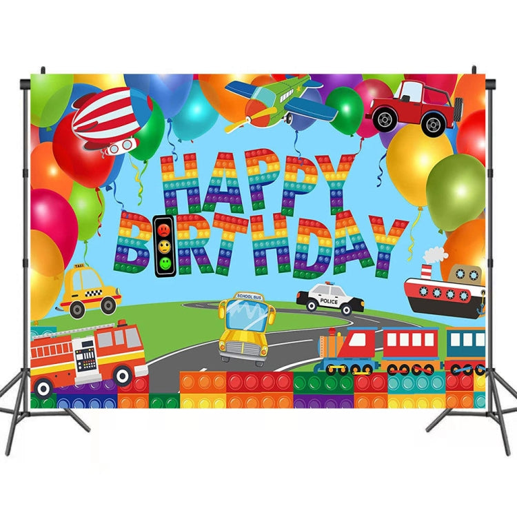 Train Fire Truck Party Background Cloth My Store