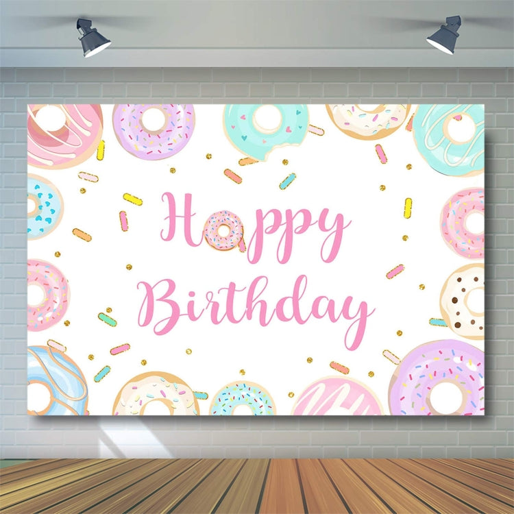 Donut Cartoon Children Birthday Background Cloth My Store