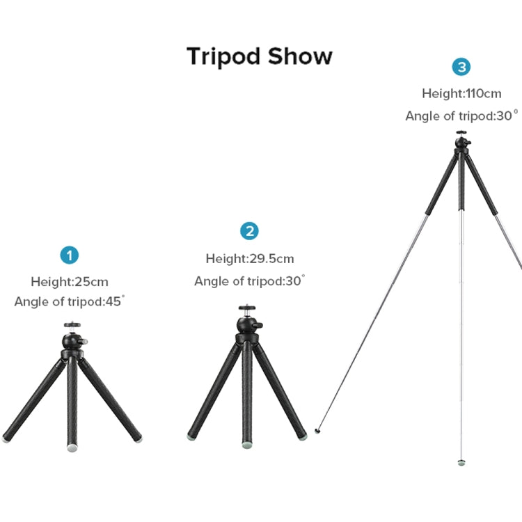 APEXEL APL-JJ09 Mobile Selfie Live Streaming Portable Stretch Telephoto Tripod Reluova