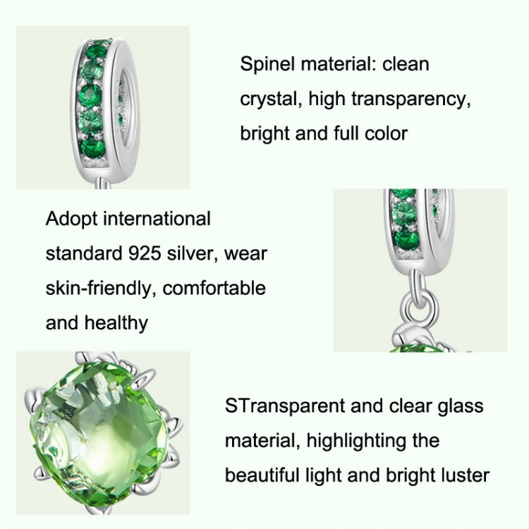 S925 Sterling Silver Green Tree Life DIY Pendant Bracelet Accessories