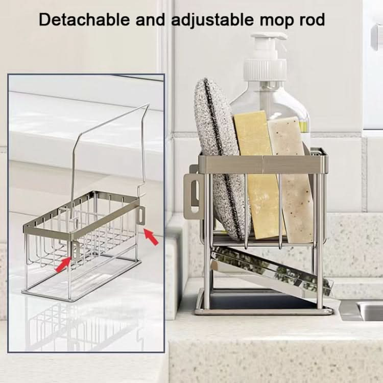 Stainless Steel Sponge Drainer Rack Multifunctional Storage Shelf - Reluova