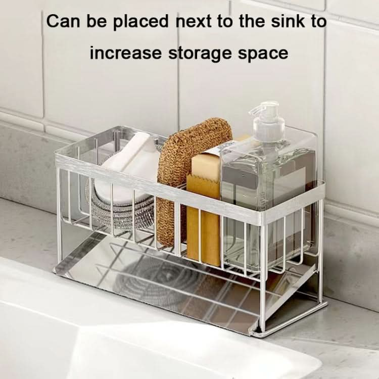 Stainless Steel Sponge Drainer Rack Multifunctional Storage Shelf - Reluova