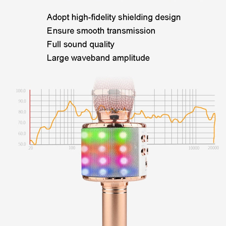 WS-858L LED Light Flashing Wireless Capacitance Microphone Comes With Audio Mobile Phone Bluetoon Live Microphone Reluova