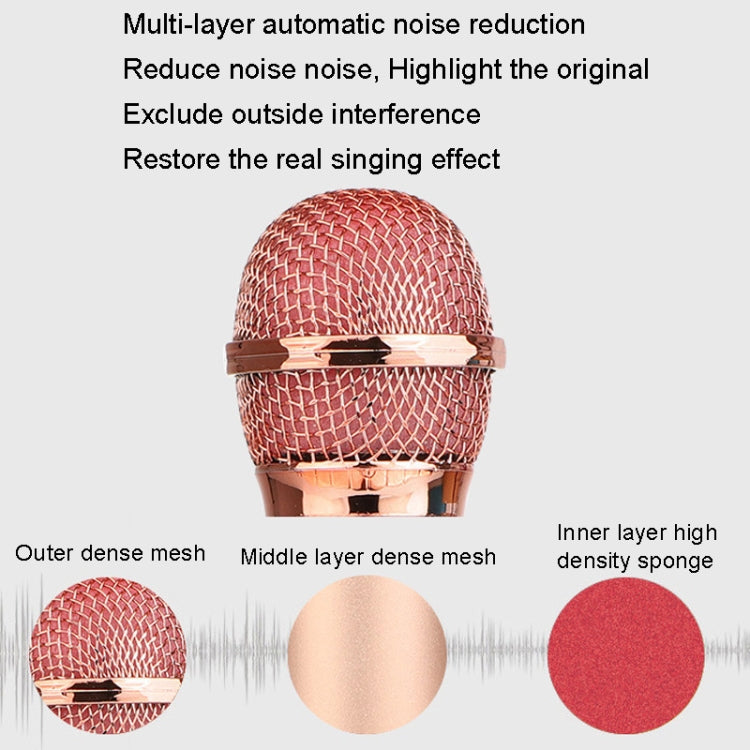 WS-858L LED Light Flashing Wireless Capacitance Microphone Comes With Audio Mobile Phone Bluetoon Live Microphone