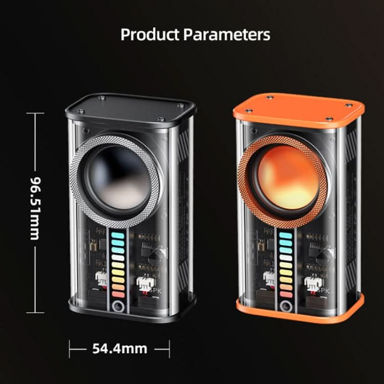 REMAX RB-M68 Transparent Mecha Wireless Bluetooth Speaker Desktop Small Speaker