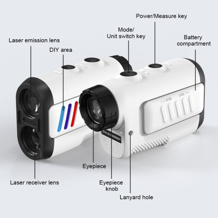 ARTBULL PF2E Golf Slope Correction Laser Rangefinder Outdoor Telescope Reluova