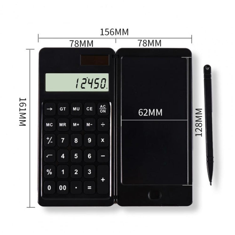 Solar Calculator Handwriting Board Learning Office Portable Folding LCD Writing Board Reluova