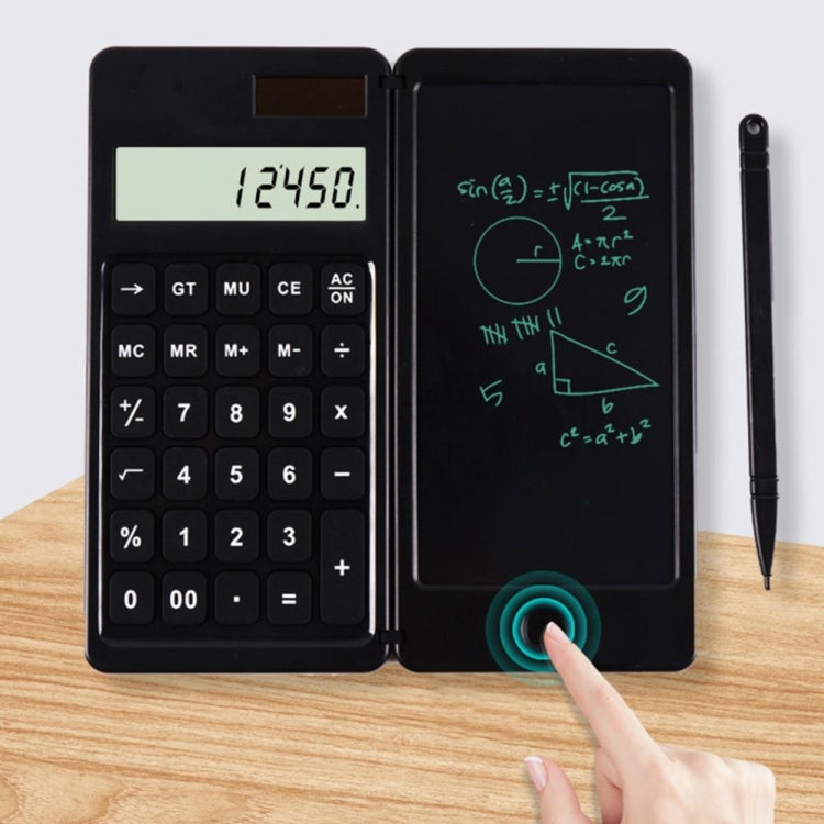 Solar Calculator Handwriting Board Learning Office Portable Folding LCD Writing Board Reluova