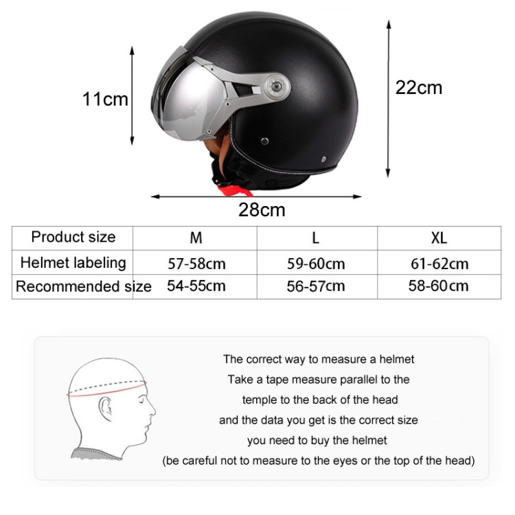 GXT Electric Vehicle Half Cover Four Seasons Retro Helmet