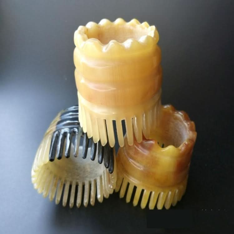 Cylindrical Horn Comb Short Shampoo Brush, Color Random Delivery Reluova