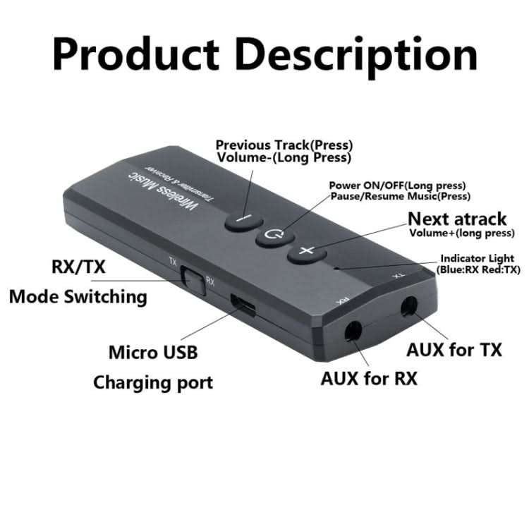 3 In 1 Bluetooth 5.0 Adapter TV Computer Wireless Audio Receiving Transmitter