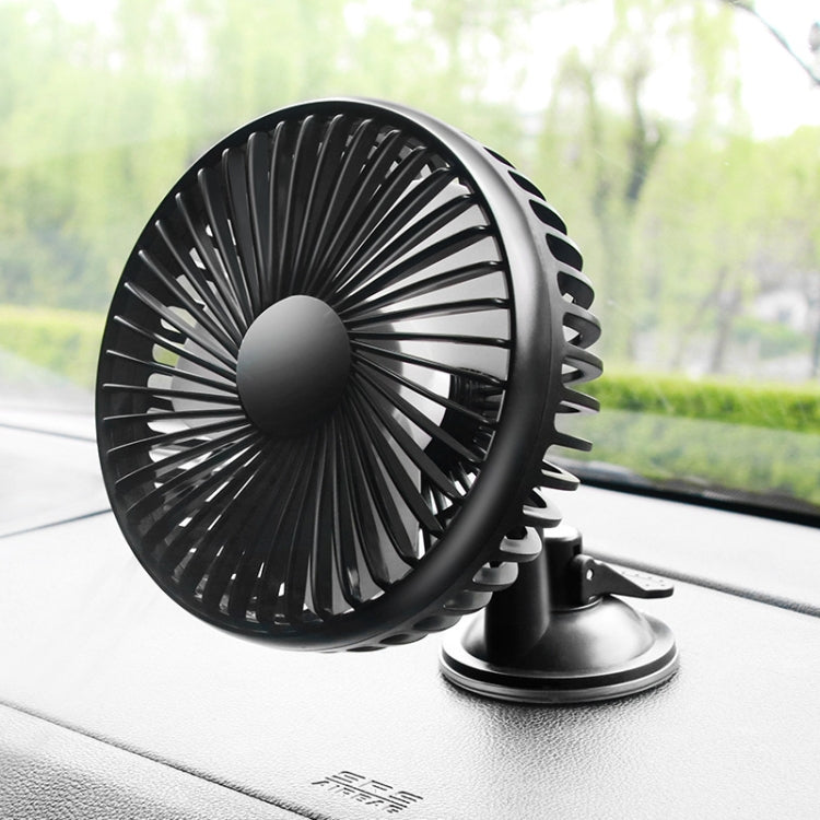 SUITU  12V/24V Mini Car Fan USB Charging Single Head Fan 360 Degree Cooling Fan