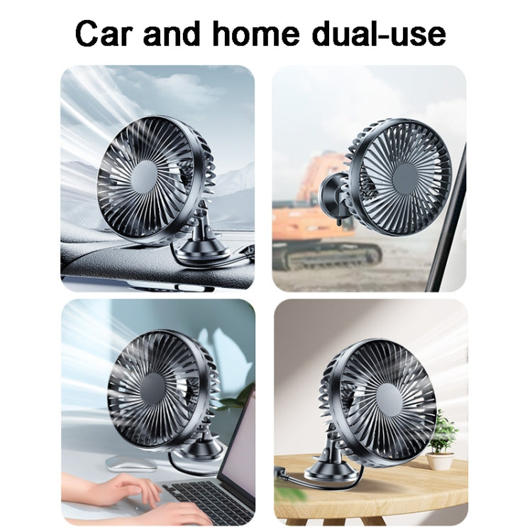 SUITU  12V/24V Mini Car Fan USB Charging Single Head Fan 360 Degree Cooling Fan ÎҵÄÉ̵ê