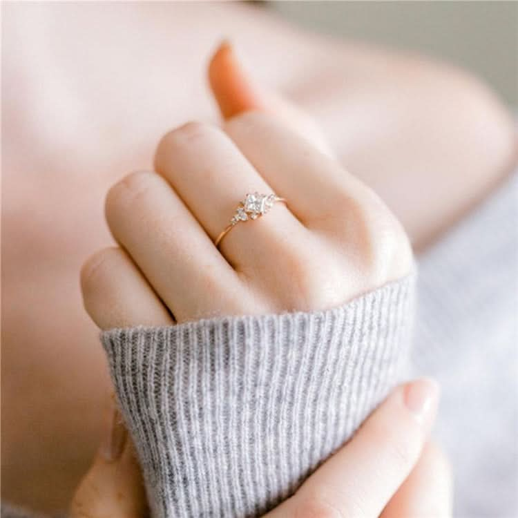 Geometric Square Rings for Women Wedding Rhinestone Finger Rings Charm Jewelry Reluova