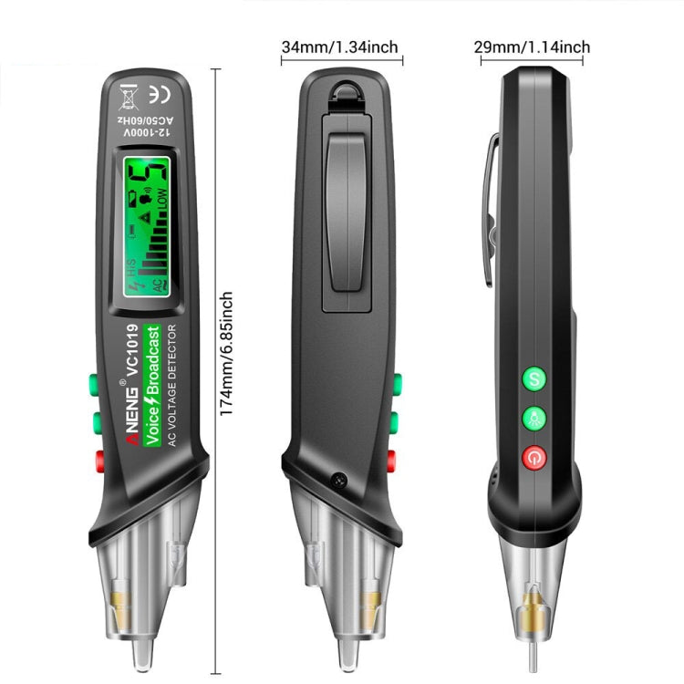 ANENG VC1019 Non-Contact Induction Electric Pen High-Precision Line Detection Breakpoint Voice Test Pen Reluova