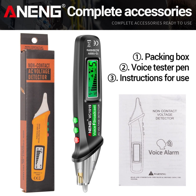 ANENG VC1019 Non-Contact Induction Electric Pen High-Precision Line Detection Breakpoint Voice Test Pen