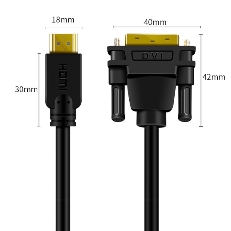 JINGHUA HDMI To DVI Transfer Cable Graphics Card Computer Monitor HD Cable My Store