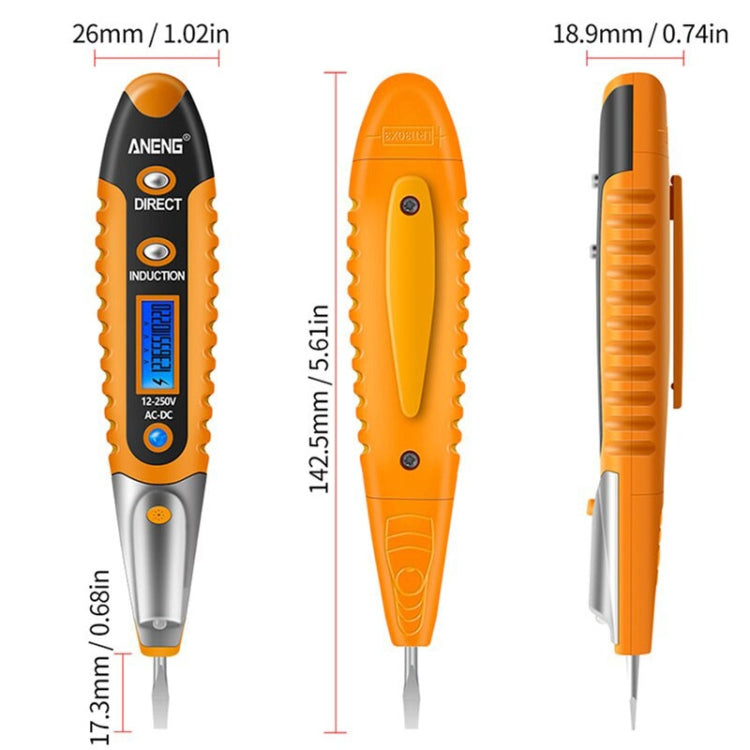 ANENG VD700 2pcs Sound and Light Alarm Non-contact Digital Display Sensor Multi-function Test Pen