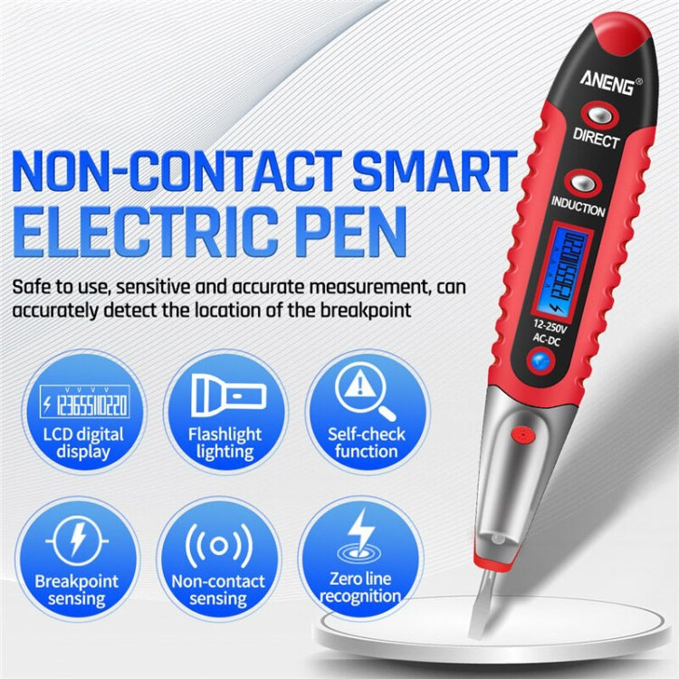 ANENG VD700 2pcs Sound and Light Alarm Non-contact Digital Display Sensor Multi-function Test Pen