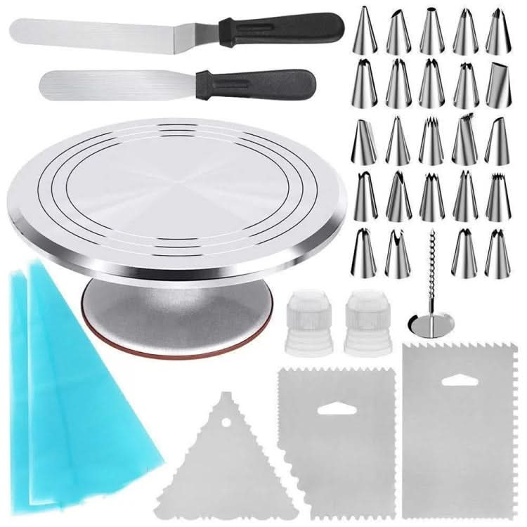 35 In 1 Aluminum Alloy Cake Turntable Piping Tip Set DIY Baking Tools-Reluova