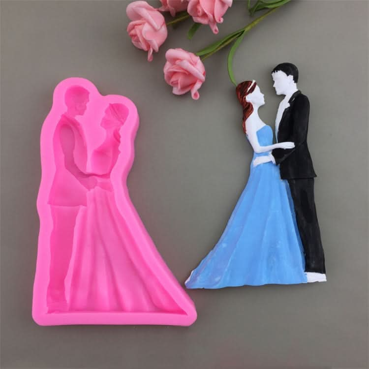 Bride And Groom Silicone Chocolate Epoxy Plaster Mold