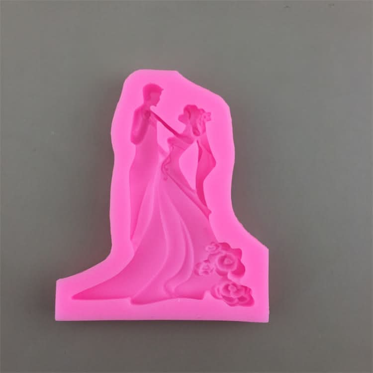 Bride And Groom Silicone Chocolate Epoxy Plaster Mold Reluova