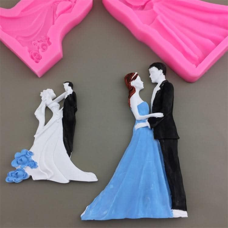 Bride And Groom Silicone Chocolate Epoxy Plaster Mold