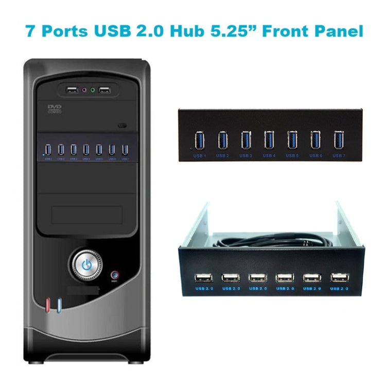 7 Port USB2.0 Optical Drive Bit Front Panel My Store