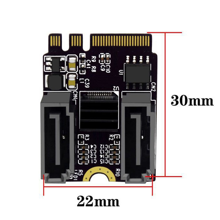 M2 to SATA3.0 Adapter Card PCI-E3.0 Card KEY A+E WiFi M.2 to SATA JMB582 Chip